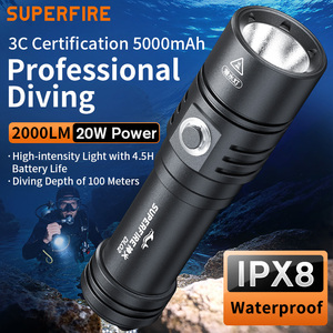 <span class=keywords><strong>Lampe</strong></span> de <span class=keywords><strong>plongée</strong></span> LED super lumineuse en alliage d'aluminium, étanche IP68, rechargeable, 2000 lumens, <span class=keywords><strong>lampe</strong></span> de camping, <span class=keywords><strong>lampe</strong></span> torche sous-marine - Product Image 2
