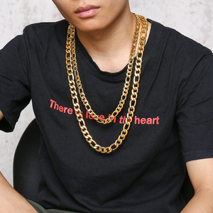 Commercio all'ingrosso 18K oro placcato nero 304 316 in acciaio inox Figaro Link <span class=keywords><strong>collana</strong></span> per gli uomini varietà di dimensioni con zircone pietra principale - Product Image 2