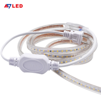 Bandes lumineuses intelligentes SMD 220VAC ultra longues 50m, 120 LED/m, IP65, haute tension, 2835 LED, intérieur/extérieur, commande vocale par application, dimmable