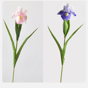 Flores de <span class=keywords><strong>Iris</strong></span> Púrpura de Tallo Único, Tacto Realista, Flor Artificial de PU para Decoración del Hogar, para Navidad y Año Nuevo - Product Image 4