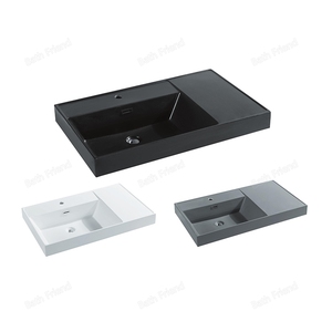 <span class=keywords><strong>Lavabo</strong></span> Rettangolare Moderno in Pietra Artificiale Lucida Bianca, Facile da Pulire, per <span class=keywords><strong>Bagno</strong></span>, <span class=keywords><strong>Dimensioni</strong></span> 60-120cm - Product Image 5