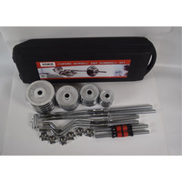 Boîtes chromées réglables 50kg 55KG, ensemble d'haltères