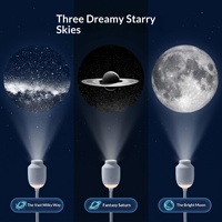 Lámpara de Noche para Dormitorio, Regalo para Niños, Atenuación Táctil Gradual, Conexión USB, Portátil 360 °   Proyector de Estrellas Giratorio, Lámpara Nocturna