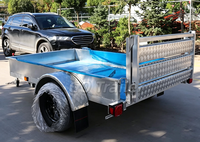 Remorque à plateau plat 8*5 pieds en alliage d'aluminium, remorque à fruits 900 kg GTM, remorque utilitaire légère pour la ferme