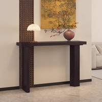 Table console moderne et luxueuse en bois massif de style chinois Armoire d'entrée murale déco élégante avec marbre pour hôtels et salons