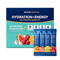 Complément sportif pour une hydratation rapide, mélange de boissons avec vitamines B, C, D, poudre d'électrolytes sans sucre