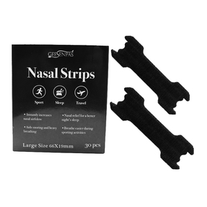 2024 nuevo tipo tiras nasales negras cinta para la nariz para dormir tiras para la nariz antironquidos - Product Image 4