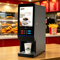 Distributeur de café instantané commercial de bureau, 2 saveurs, système de refroidissement intégré pour café et zone de réception
