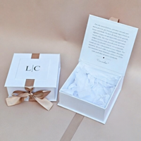 Emballage en carton rigide avec fermeture magnétique de luxe, impression de logo personnalisée biodégradable, boîte cadeau de mariage