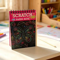 Tableau à gratter magique pour enfants, jouet créatif de dessin à gratter, planche à gratter en bambou, jouet de dessin pour la maternelle