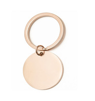 Silber Gold Schwarz Roségold Metall 30mm Runde Form Blanko-Anhänger Edelstahl Blanko-Schlüsselanhänger für DIY-Geschenke
