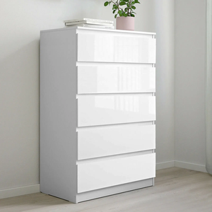 Organizadores de Gabinetes Blancos de Diseño Simple, Cajonera Metálica de Almacenamiento, 5 Cajones, Cajonera <span class=keywords><strong>Chester</strong></span> para Dormitorio, Sala de Estar, Oficina en Casa, Escuela - Product Image 5