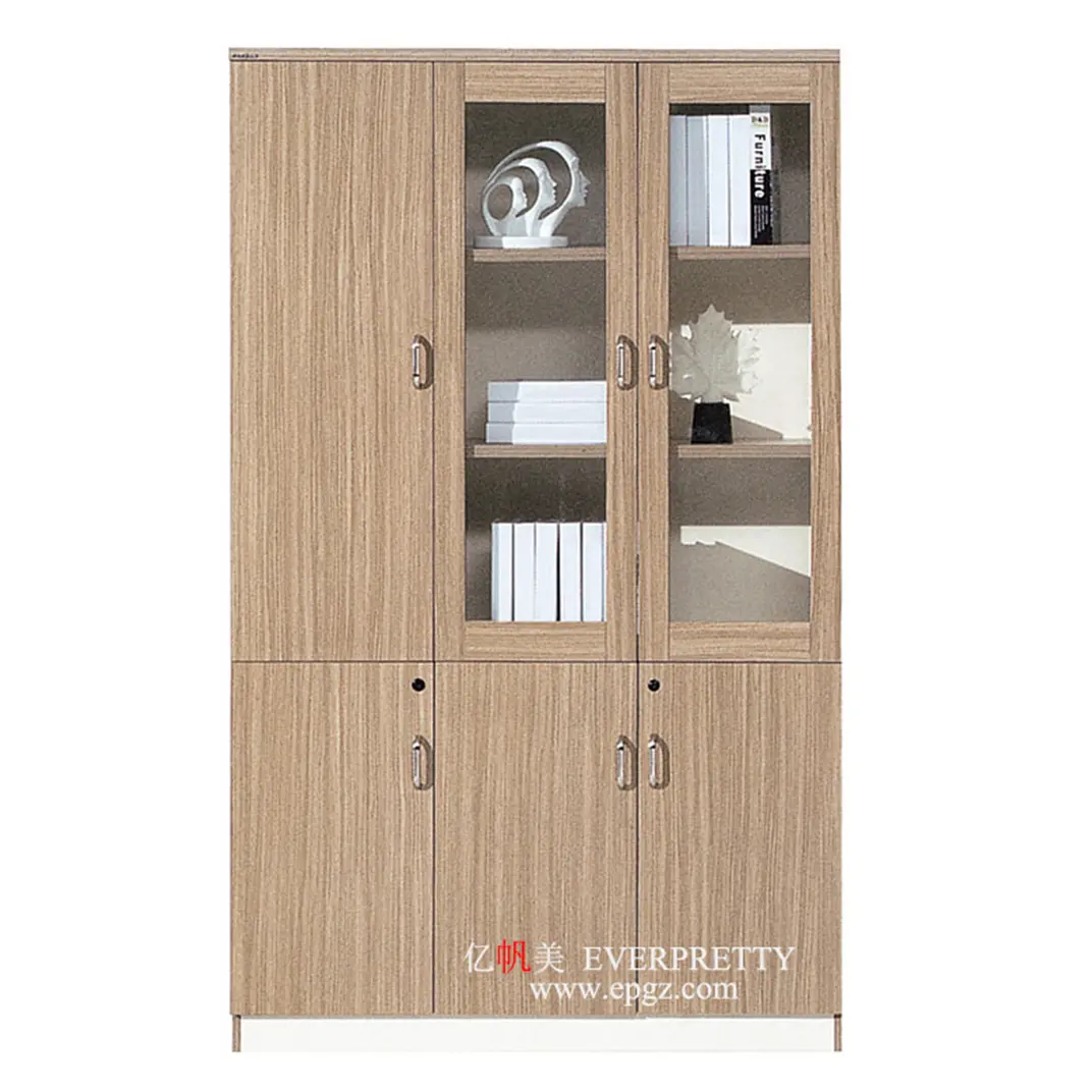 Glosen — meuble de bureau en bois durable, 3 portes, classeur