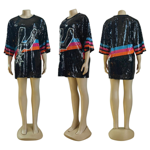 En gros Blouses pour femmes Antonio, coupe oversize, col rond, en jersey, à sequins San Antonio, style Spur-s, populaire - Product Image 2