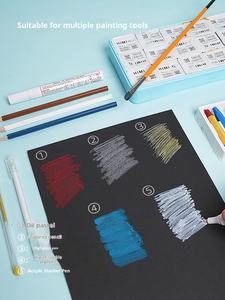 Quaderno Componibile Fatto <span class=keywords><strong>a</strong></span> Mano in Cartone Nero con Rilegatura <span class=keywords><strong>a</strong></span> Spirale, 50 Fogli Formato A4/A3, Album Fotografico per Disegni dei Bambini Fai-<span class=keywords><strong>da</strong></span>-Te, Idea Regalo - Product Image 5