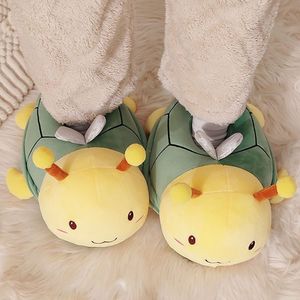 Pantuflas de Invierno de Algodón, Pantuflas de Casa Unisex para Parejas, Tortuga, Abeja, Tiburón, Miel, Divertidas, de Felpa, con Suela de Goma - Product Image 5