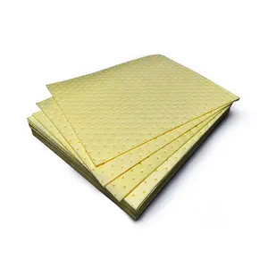 Alfombrilla absorbente para químicos, color amarillo