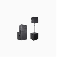 Altavoces Line Array Dobles de 5 Pulgadas con Subwoofer Activo Único de 12 Pulgadas y DSP Digital para Sistema de Sonido de Hogar, Conferencias y Escenario de 8 Ohmios