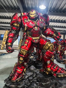 Statue en résine grandeur nature 1/1 de Iron Man <span class=keywords><strong>Hulkbuster</strong></span> MK44 de Marvel Avengers, avec éclairage, pour la décoration des parcs à thème - Product Image 2