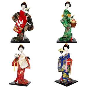 Muñeca Decorativa Newstar, Regalo para el Festival de Muñecas Japonesas, Figura de Muñeca Japonesa de 11 Pulgadas, Muñeca con Kimono, Muñeca de Pie y Arrodillada - Product Image 3