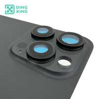 Coque Arrière en Verre Noir pour Batterie, Modèle Compatible avec iPhone 14/15/16, 14/15/16 Plus, 14/15/16 Pro, 14/15/16 Pro Max et 16e