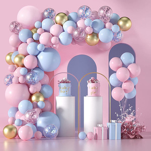Baby Shower festa di nozze sfondo decorazione verde acqua blu palloncino arco ghirlanda di sabbia bianca pastello Macaron <span class=keywords><strong>in</strong></span> metallo palloncino d'oro - Product Image 4