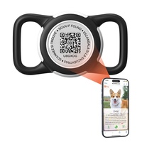 Étui de protection AirTag avec code QR et localisateur Apple pour animal de compagnie, étiquette anti-perte, plaque nominative pour chien, design de dessin animé