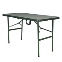 Vente flash - Ensemble de table et de chaises pliantes rectangulaires en plastique modernes, meubles pliables d'extérieur pour les événements et l'utilisation au bureau