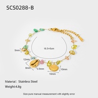 gros de bijoux pour femmes en acier inoxydable plaqué or 18 carats couleur à la mode gouttes de résine trèfle goutte d'huile