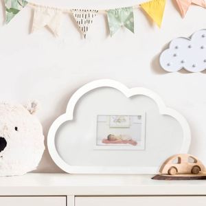 Marco de Decoración para Baby Shower con 30 Gotas de Lluvia de Madera, Nube Rústica de Madera, Libro de Visitas - Product Image 2