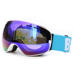 100% แว่นตาสกีเลนส์ทรงกลมเคลือบสองชั้นความละเอียด HD ป้องกันการเกิดฝ้าสำหรับสกีรีสอร์ท - Product Image 2