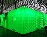 Cube gonflable géante LED, haute qualité, coloré, 5 pièces