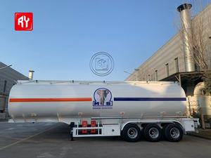 Remolque Cisterna de Combustible de Acero al Carbono de 3 <span class=keywords><strong>Ejes</strong></span> y 42000L, Camión Cisterna de Aceite en Venta, Exportación Directa de Fábrica a Asia Central y África - Product Image 3
