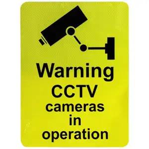 كاميرا مراقبة فيديو عاكسة تراثية من الألومنيوم درجة الماسي تحذير أمني CCTV تعمل 24 ساعة