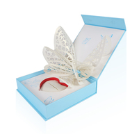 Papier de luxe en carton rose imprimé personnalisé Boîtes cadeaux à couvercle rabattable magnétique Pop up 3D Boîtes d'emballage cadeau décoratives avec logo couvercles