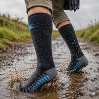 Chaussettes de randonnée imperméables et respirantes, hauteur genou, séchage rapide, évacuation de l'humidité, unisexes, pour le camping et les activités de plein air.