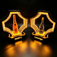 Présentoir de Bouteilles LED Lumineux de Luxe pour Bar de Nuit, Rechargeable, en Acrylique, avec Logo Personnalisé, pour VIP