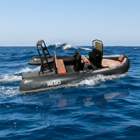 Bateau gonflable de nervure de PVC d'hypalon d'orque du noir SP RHIB600 de 20ft avec la terrasse de luxe