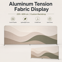TIANYU Cadre de toile de fond en aluminium de 20 pieds pour affichage publicitaire en tissu, support de bannière graphique personnalisé à transfert thermique de qualité