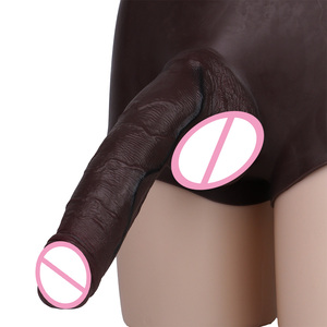 Sexspielzeug-Fabrik Realistischer <span class=keywords><strong>Dildo</strong></span>-Slip Großer Schwarzer <span class=keywords><strong>Dildo</strong></span> für Männer Hohle Penishülle zur Vergrößerung - Product Image 2