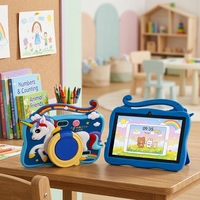 Tablette pour enfants 7 pouces Android 8.1 2 Go 16 Go WiFi 1024x600 bleue avec étui en silicone licorne et support