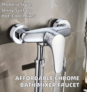 Robinet de <span class=keywords><strong>douche</strong></span> moderne en laiton à poignée unique, finition chromée, avec cartouche céramique et jet pluie, pour usage hôtelier - Ensemble de <span class=keywords><strong>douche</strong></span> - Product Image 2