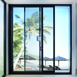 <span class=keywords><strong>Porte</strong></span> panoramique <span class=keywords><strong>sur</strong></span> <span class=keywords><strong>mesure</strong></span> pour balcon, <span class=keywords><strong>avec</strong></span> rail en aluminium, verre isolant lourd et moustiquaire <span class=keywords><strong>coulissante</strong></span> - Product Image 2