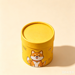 Cilindro de Cartón Redondo Ecológico con Diseño de Perro de Dibujos Animados, Tubo de Papel para Almacenamiento de Alimentos para Animales - Product Image 4