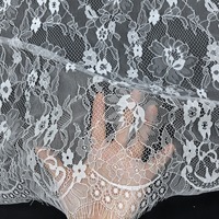 Tissu en dentelle transparente blanche ZSY, maille ajourée de haute qualité en polyester pour robe de mariée, lingerie et vêtements