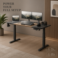 Bureau relevable en placage de bois massif AOR pour le bureau et les jeux à domicile, disponible en design moderne, options multicolores, vente en gros d'usine