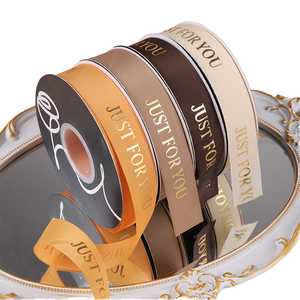 Cinta de Raso Grosgrain de 2.5cm*50Y con Estampado en Caliente, Ideal para Decoración de Cajas de Regalo y Flores para Bodas - Product Image 4