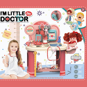 Nouvel ensemble de jeu de <span class=keywords><strong>docteur</strong></span> pour enfants avec table de 24 pouces, jouet de jeu de rôle pour bébé, poupée, jeu de simulation médicale pour les tout-petits, les filles - Product Image 6