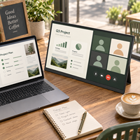 Écran portable 23,8 pouces FHD IPS pour réunions en café, bureau à distance et moniteur de jeu