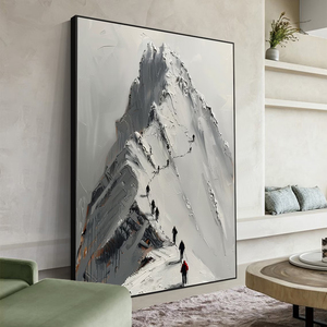 <span class=keywords><strong>Peinture</strong></span> à l'huile artisanale moderne de <span class=keywords><strong>montagne</strong></span>, texture épaisse, <span class=keywords><strong>couteau</strong></span> à palette, art mural 3D sur toile pour salon - Product Image 5